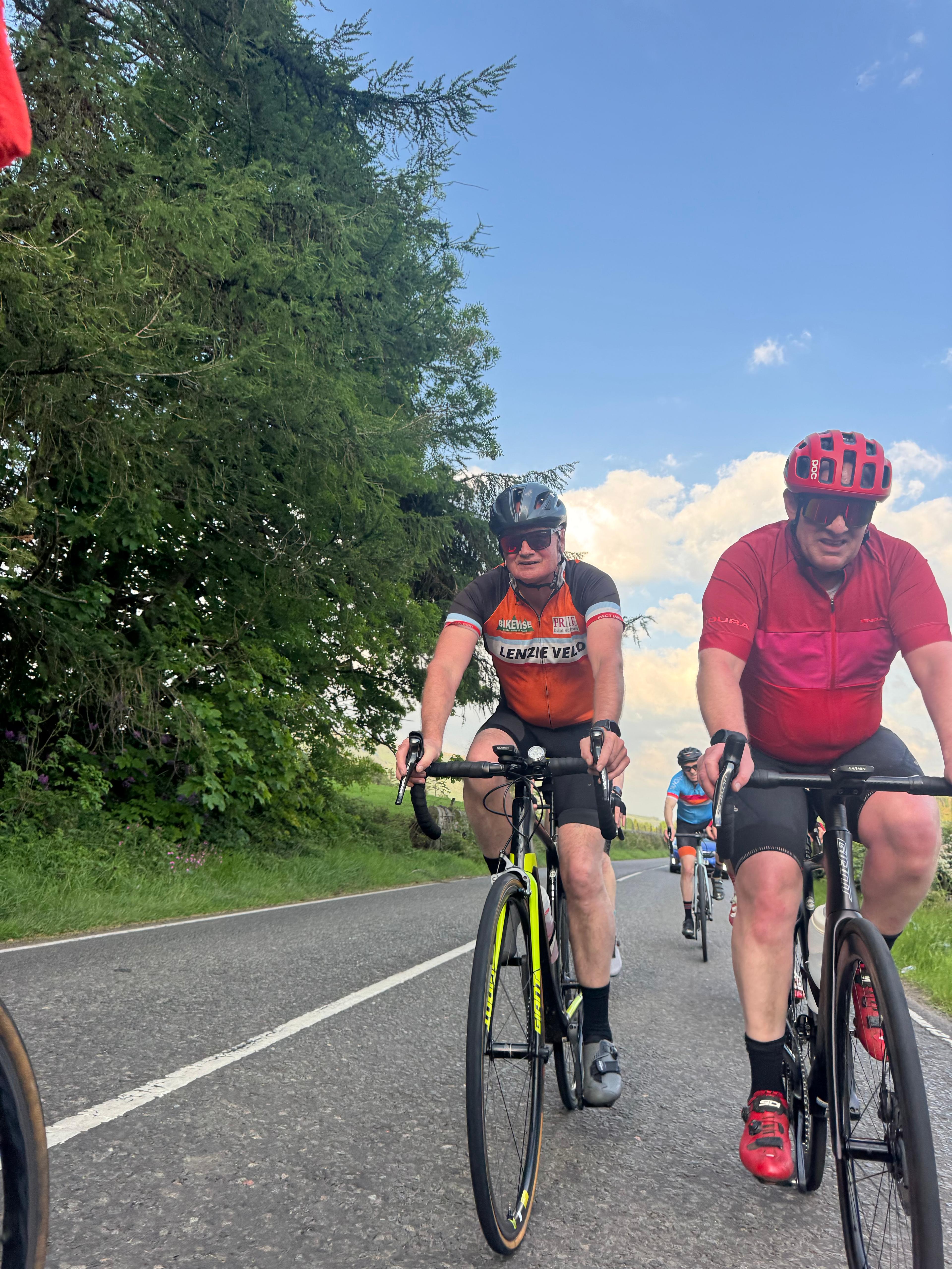 Lenzie Velo riders on a club ride